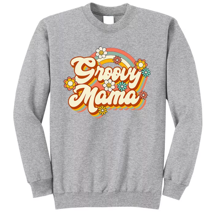 Retro Groovy Mama Family Birthday 60s 70s Hippie Costume Tall Sweatshirt