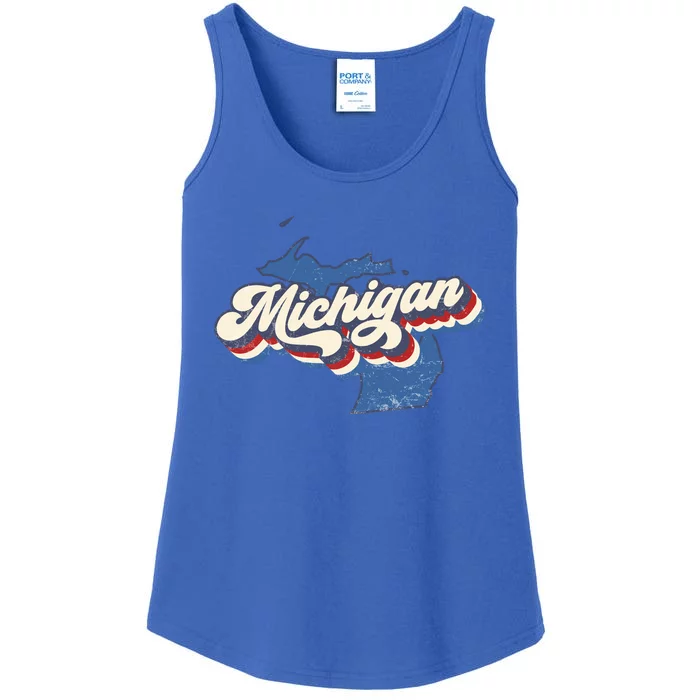 Retro Groovy Michigan Ladies Essential Tank