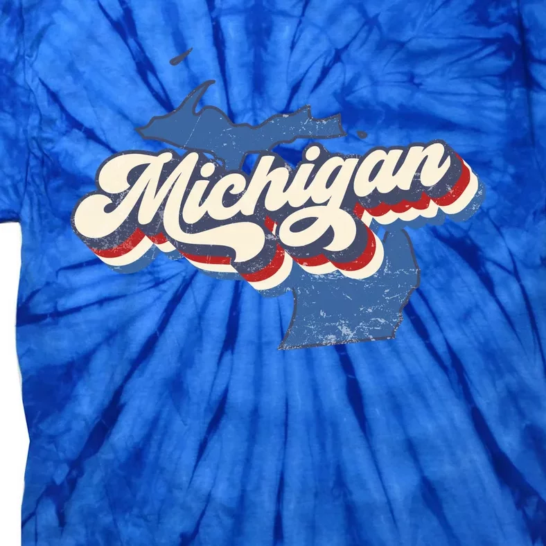 Retro Groovy Michigan Tie-Dye T-Shirt