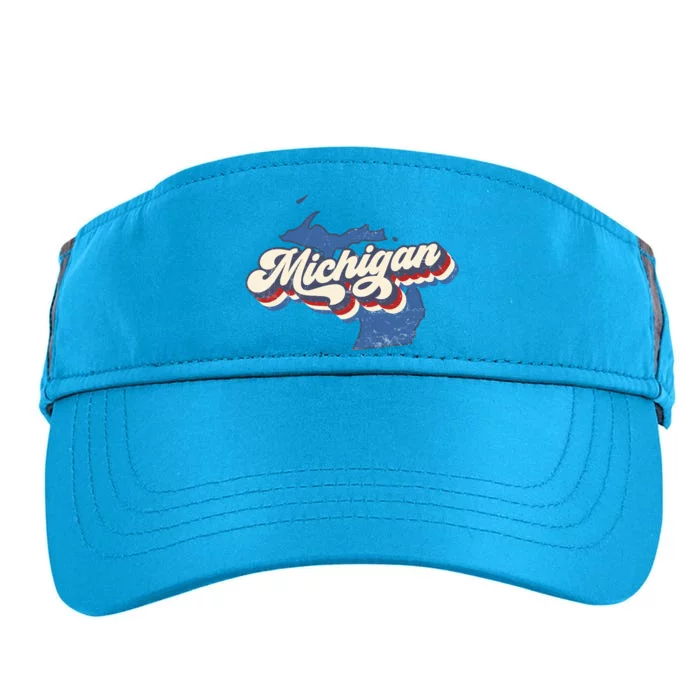 Retro Groovy Michigan Adult Drive Performance Visor