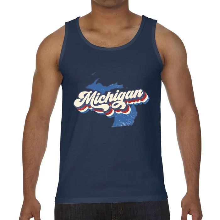 Retro Groovy Michigan Comfort Colors® Tank Top