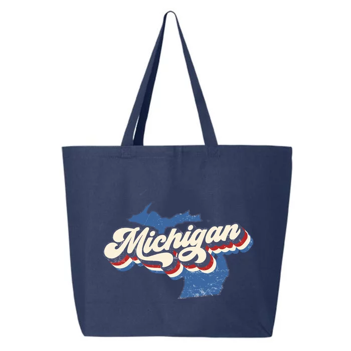 Retro Groovy Michigan 25L Jumbo Tote