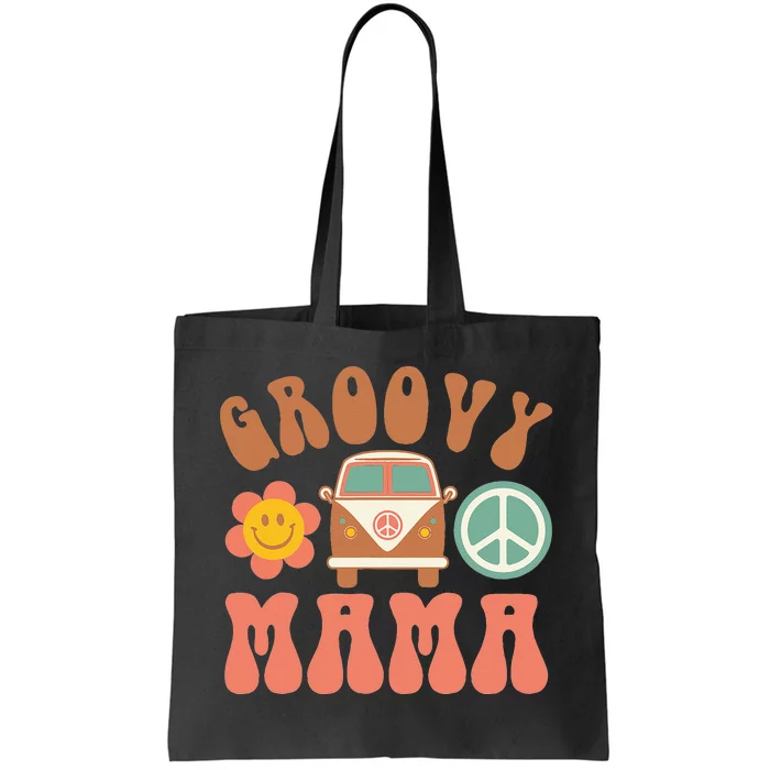 Retro Groovy Mama Matching Family Birthday Party Tote Bag