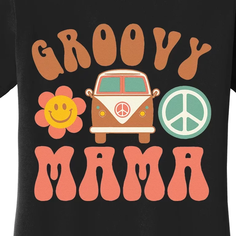 Retro Groovy Mama Matching Family Birthday Party Women's T-Shirt