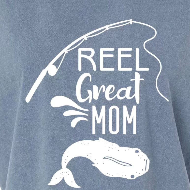 Reel Great Mom Fishing Gift Garment-Dyed Women's Muscle Tee