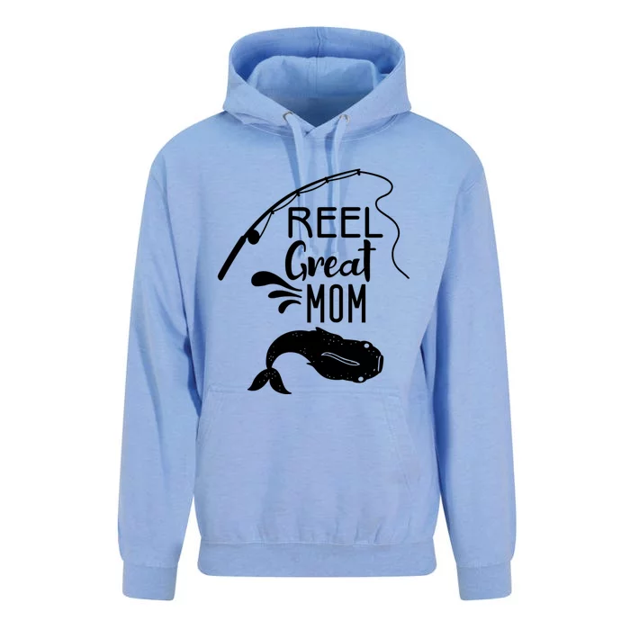 Reel Great Mom Fishing Gift Unisex Surf Hoodie