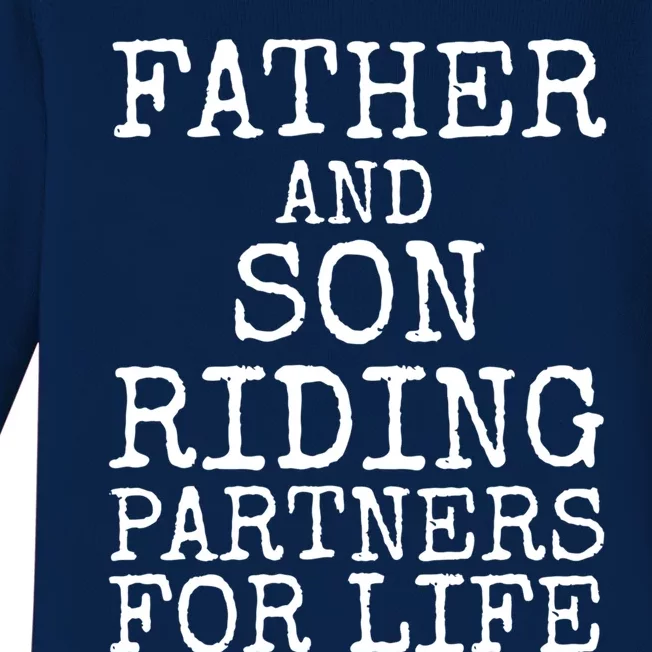 Rider Gift Matching Father And Son Riding Partners For Life Meaningful Gift Baby Long Sleeve Bodysuit