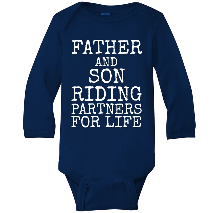 Rider Gift Matching Father And Son Riding Partners For Life Meaningful Gift Baby Long Sleeve Bodysuit