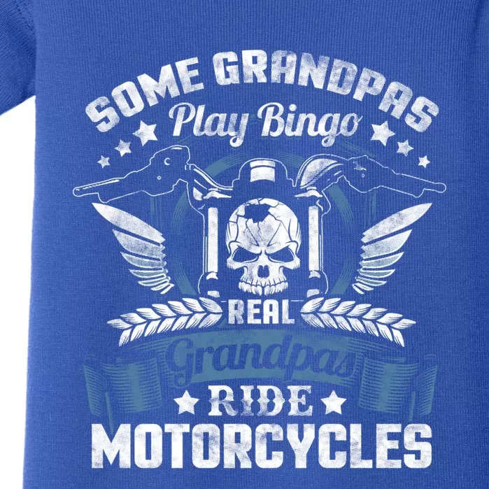 Real Grandpa Motorcycle Gift Biker Gift Great Gift Baby Bodysuit