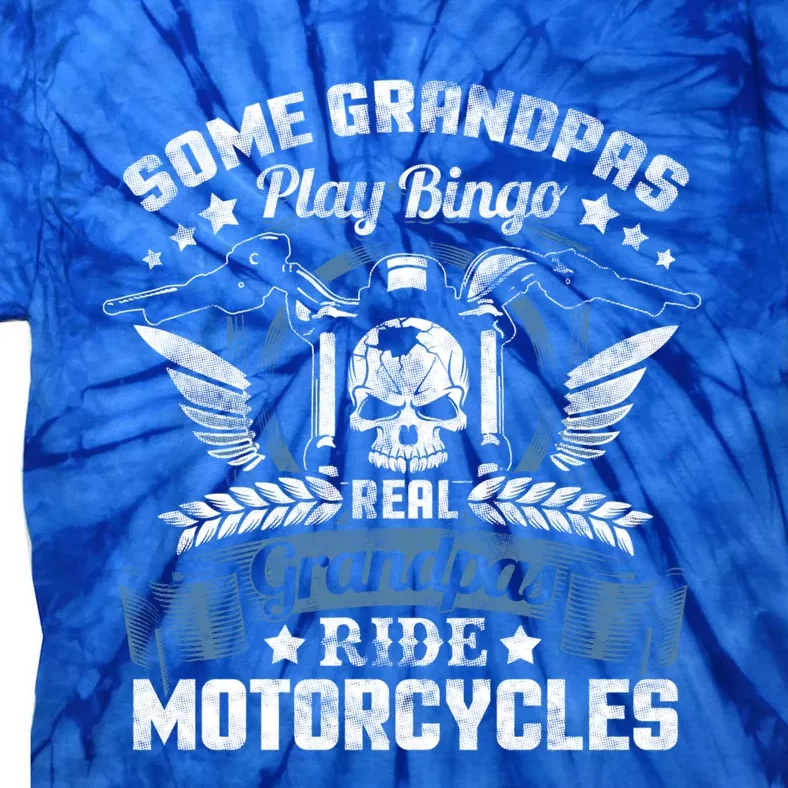 Real Grandpa Motorcycle Gift Biker Gift Great Gift Tie-Dye T-Shirt