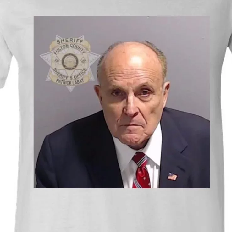 Rudy Giuliani Mugshot V-Neck T-Shirt