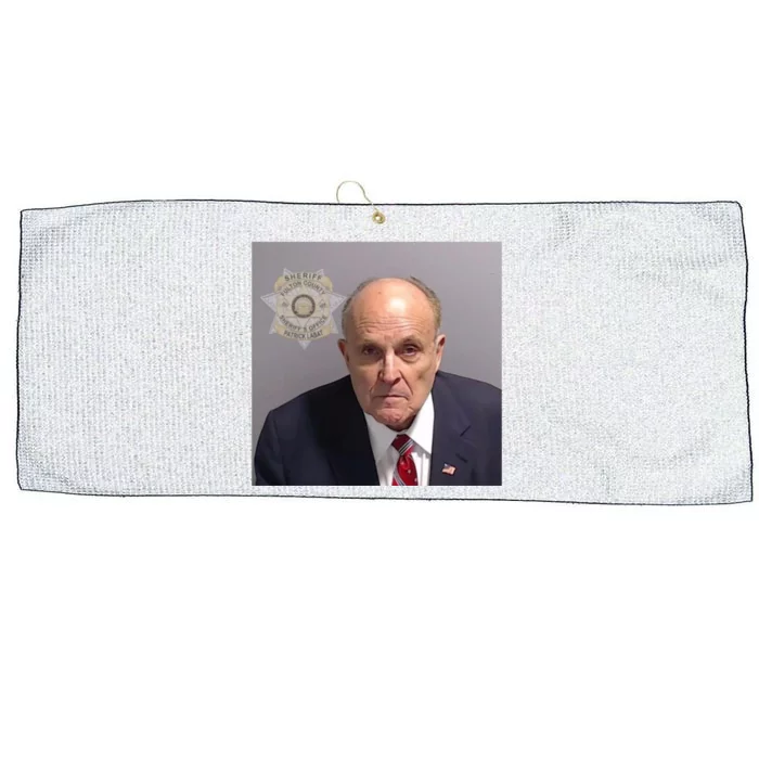 Rudy Giuliani Mugshot Large Microfiber Waffle Golf Towel