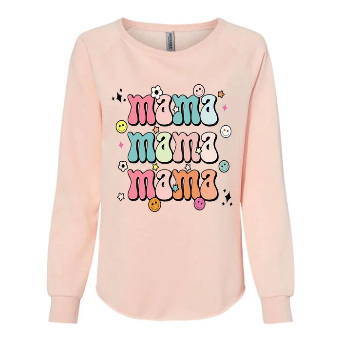 Retro Groovy Mama Matching Family Mother's Day Party Womens California Wash Sweatshirt