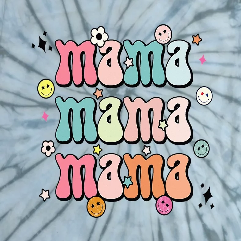 Retro Groovy Mama Matching Family Mother's Day Party Tie-Dye T-Shirt