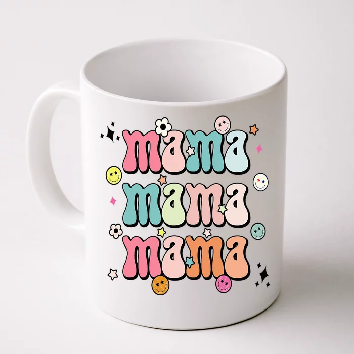 Retro Groovy Mama Matching Family Mother's Day Party Front & Back Coffee Mug