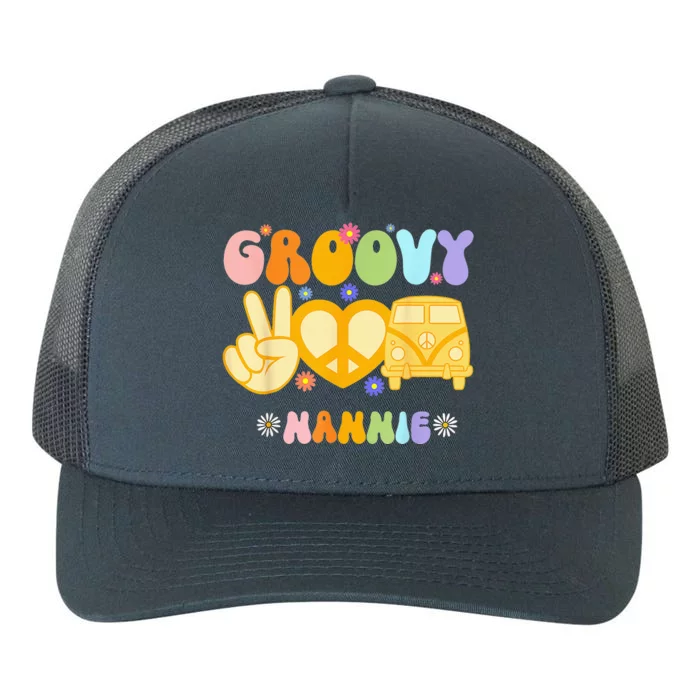 Retro Groovy Nannie Grandma Family Matching Mothers Day Yupoong Adult 5-Panel Trucker Hat