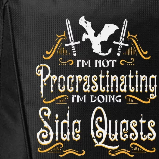 Rpg Gamer Not Procrastinating Side Quest City Backpack