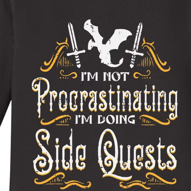 Rpg Gamer Not Procrastinating Side Quest Baby Long Sleeve Bodysuit