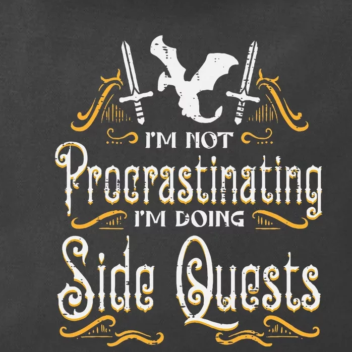 Rpg Gamer Not Procrastinating Side Quest Zip Tote Bag