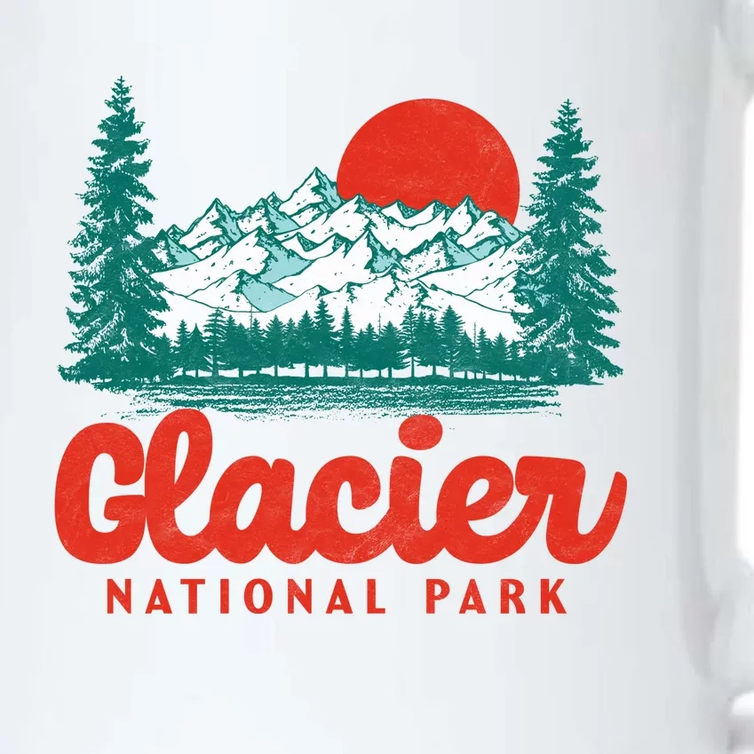 Retro Glacier National Park 80S Mountain Cool Gift Black Color Changing Mug