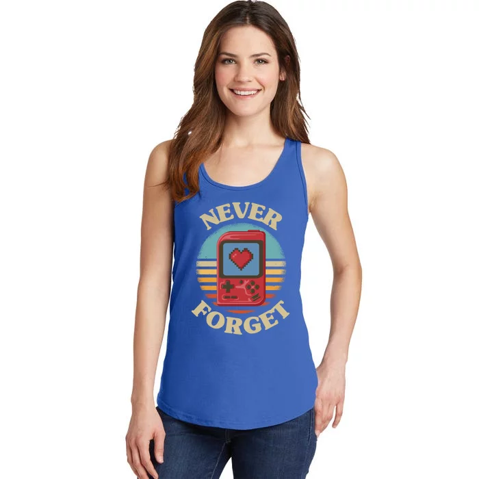 Retro Gaming Never Forget Nostalgia Vintage Great Gift Ladies Essential Tank