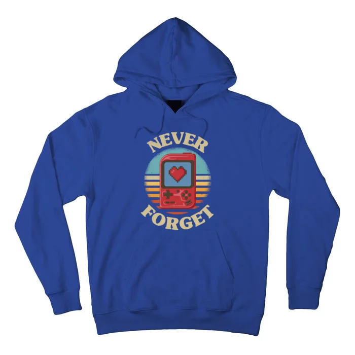 Retro Gaming Never Forget Nostalgia Vintage Great Gift Tall Hoodie