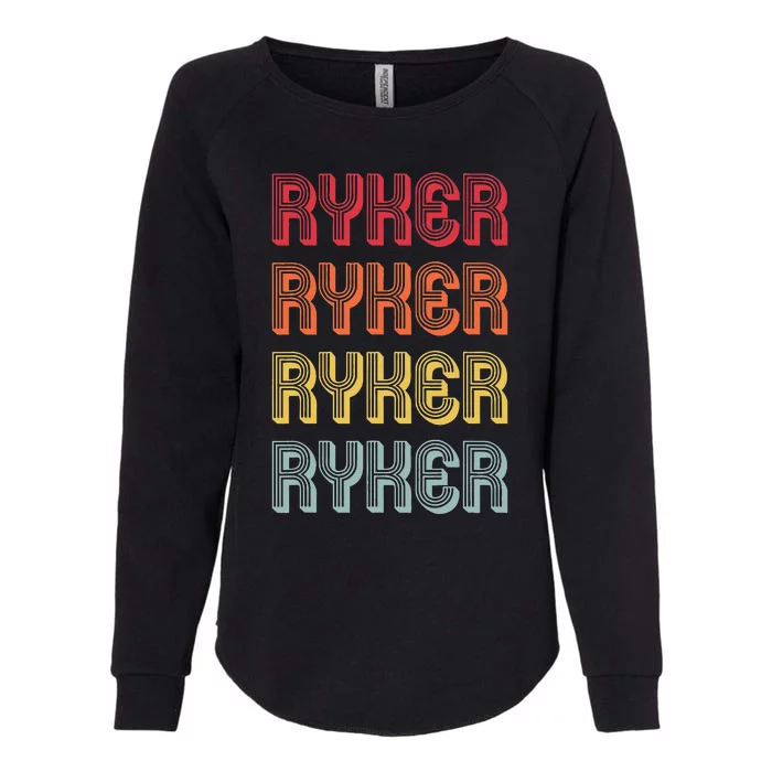 RYKER Gift Name Personalized Funny Retro Vintage Birthday Womens California Wash Sweatshirt