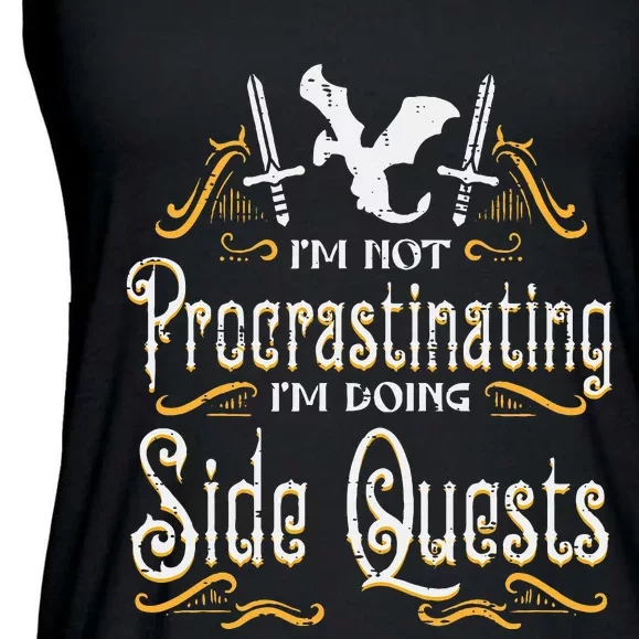 Rpg Gamer Not Procrastinating Side Quest Ladies Essential Flowy Tank