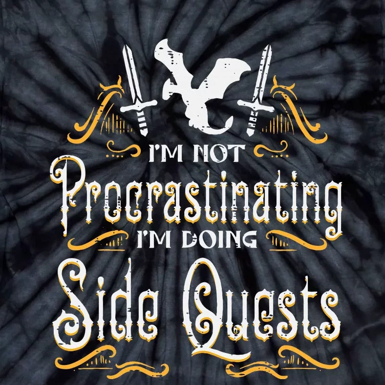 Rpg Gamer Not Procrastinating Side Quest Tie-Dye T-Shirt