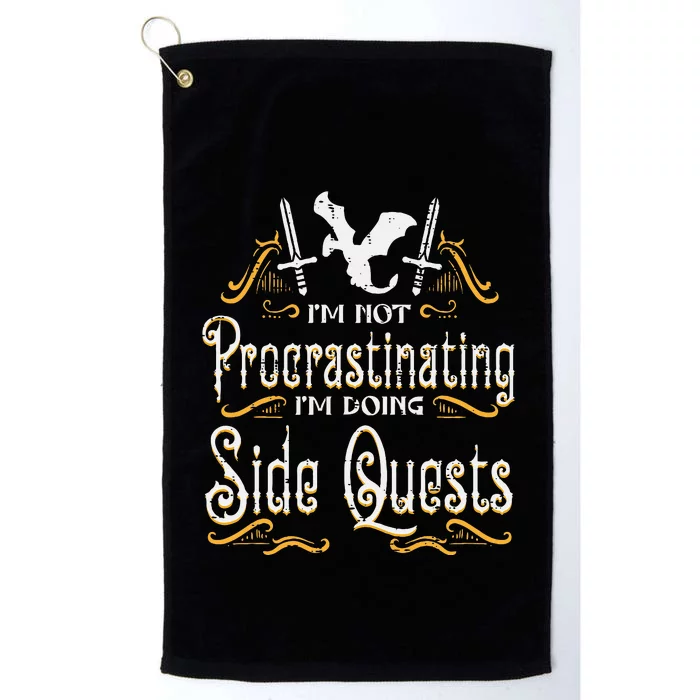 Rpg Gamer Not Procrastinating Side Quest Platinum Collection Golf Towel