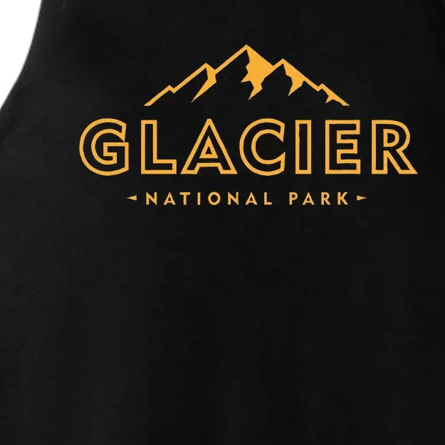 Retro Glacier National Park Montana Women Hiking Ladies Tri-Blend Wicking Tank