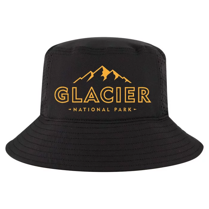 Retro Glacier National Park Montana Women Hiking Cool Comfort Performance Bucket Hat