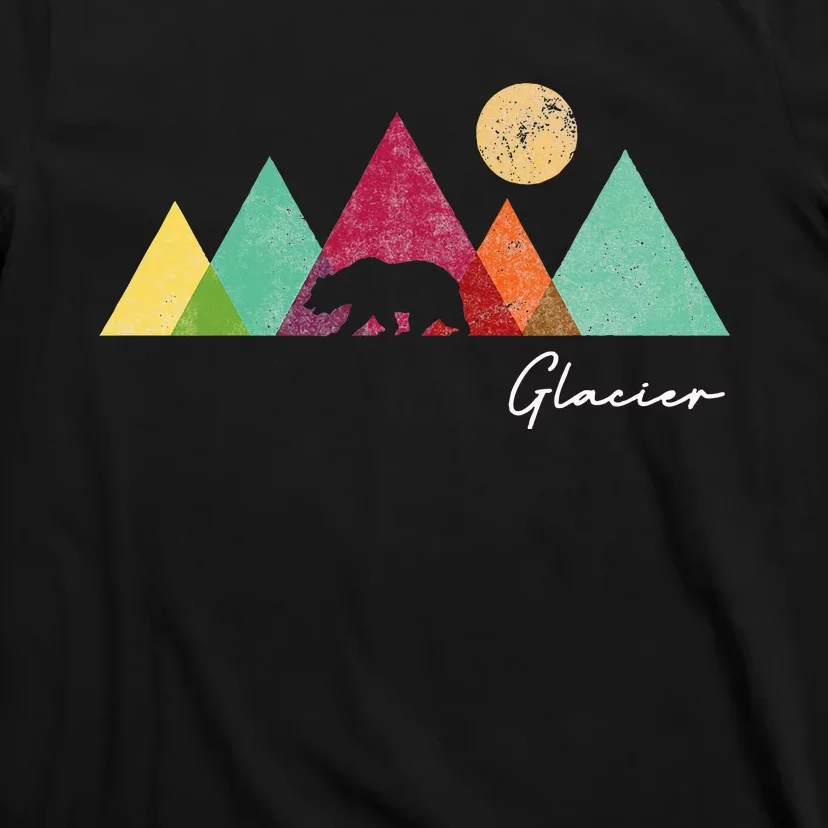 Retro Glacier National Park Montana T-Shirt