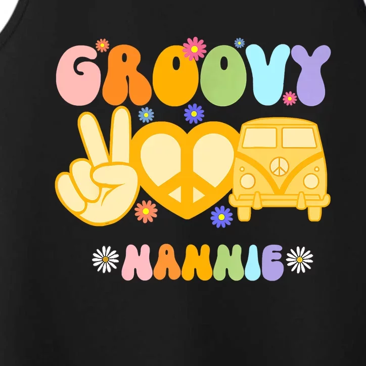 Retro Groovy Nannie Grandma Family Matching Mothers Day Performance Tank