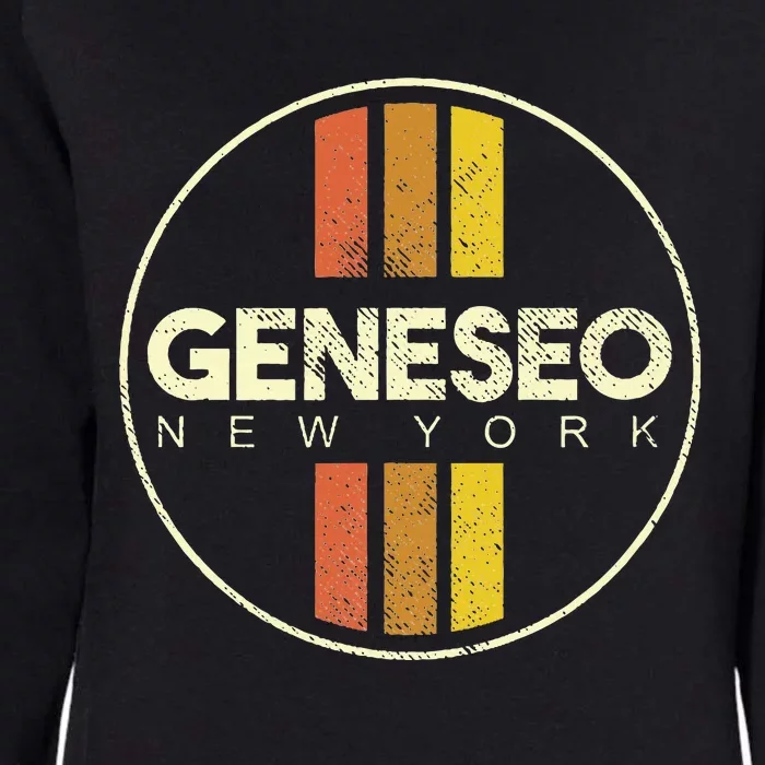 Retro Geneseo New York Womens California Wash Sweatshirt