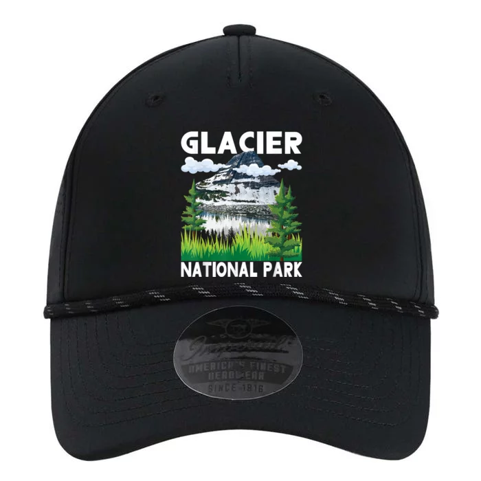 Retro Glacier National Park Hiking & Camping Lover Performance The Dyno Cap