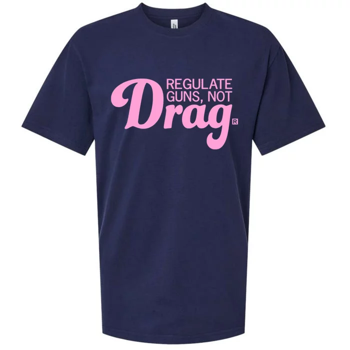 Regulate Guns Not Drag Funny Sueded Cloud Jersey T-Shirt