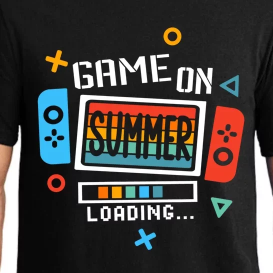 Retro Game On Summer Funny Gamer Last Day Of School Gift Pajama Set