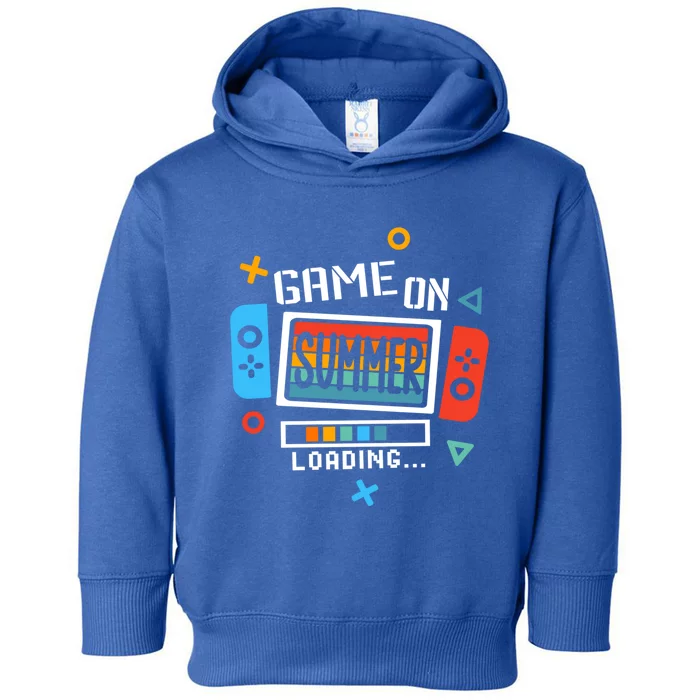 Retro Game On Summer Funny Gamer Last Day Of School Gift Toddler Hoodie