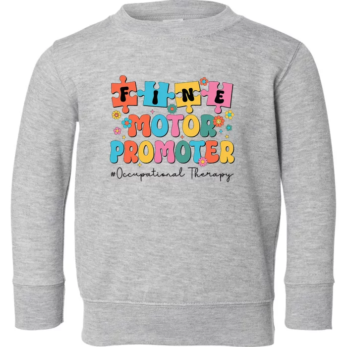 Retro Groovy Occupational Therapy OT Therapist Toddler Sweatshirt