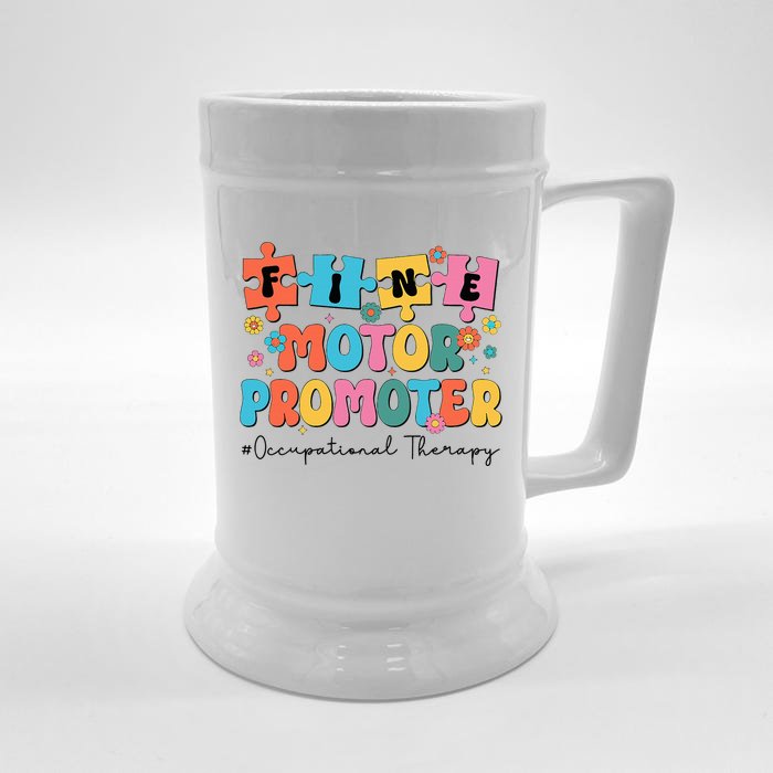 Retro Groovy Occupational Therapy OT Therapist Front & Back Beer Stein