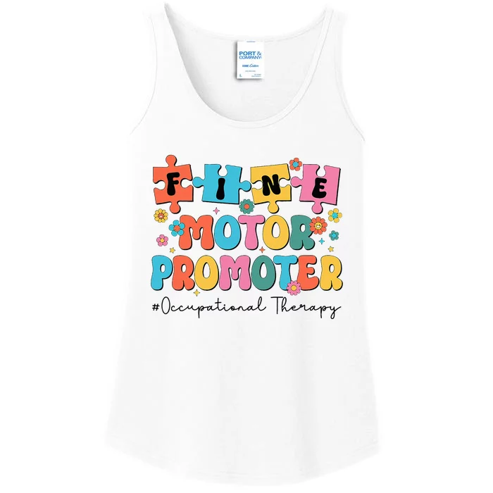 Retro Groovy Occupational Therapy OT Therapist Ladies Essential Tank