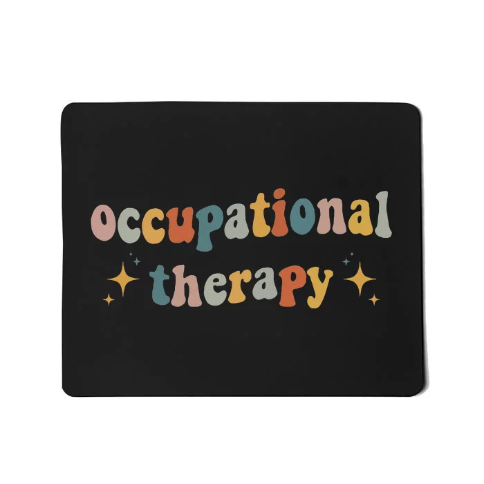 Retro Groovy Occupational Therapy OT Therapist OT Month Mousepad