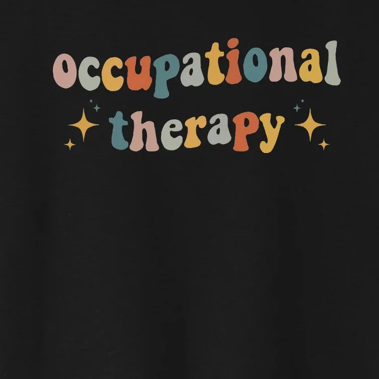 Retro Groovy Occupational Therapy OT Therapist OT Month Women's Crop Top Tee