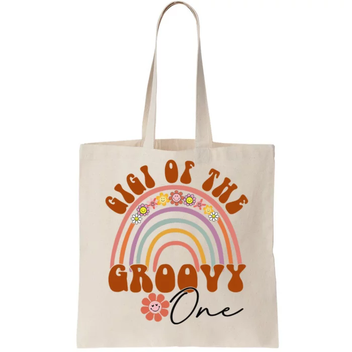 Retro Gigi of Groovy One Matching Family 1st Birthday Party Tote Bag