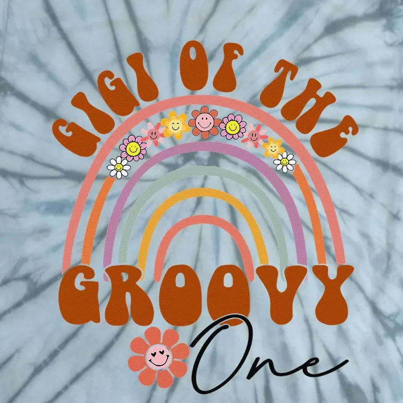 Retro Gigi of Groovy One Matching Family 1st Birthday Party Tie-Dye T-Shirt