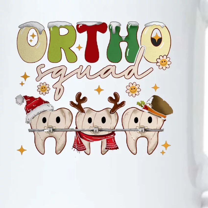 Retro Groovy Ortho Squad Christmas Orthodontist Dentist Gift Black Color Changing Mug