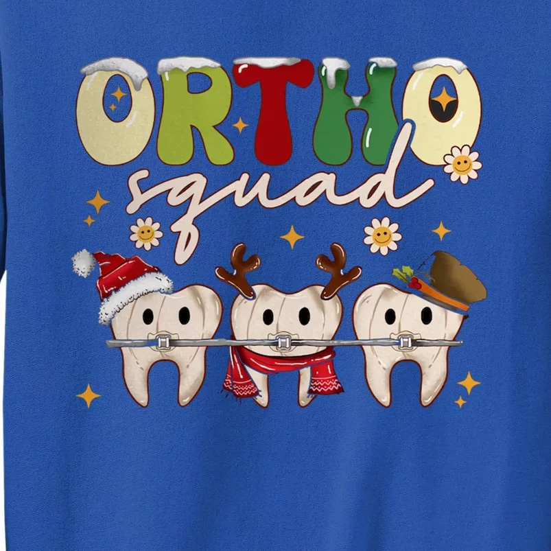 Retro Groovy Ortho Squad Christmas Orthodontist Dentist Gift Sweatshirt