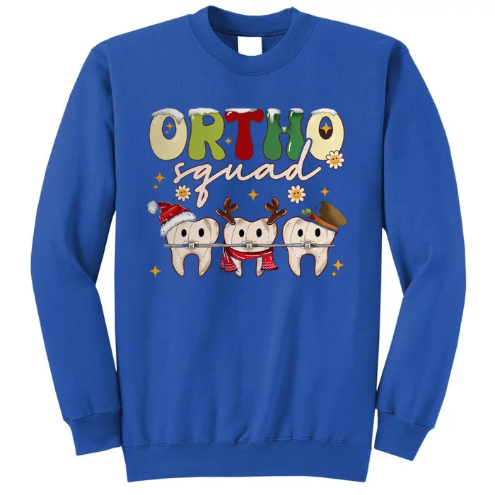 Retro Groovy Ortho Squad Christmas Orthodontist Dentist Gift Sweatshirt