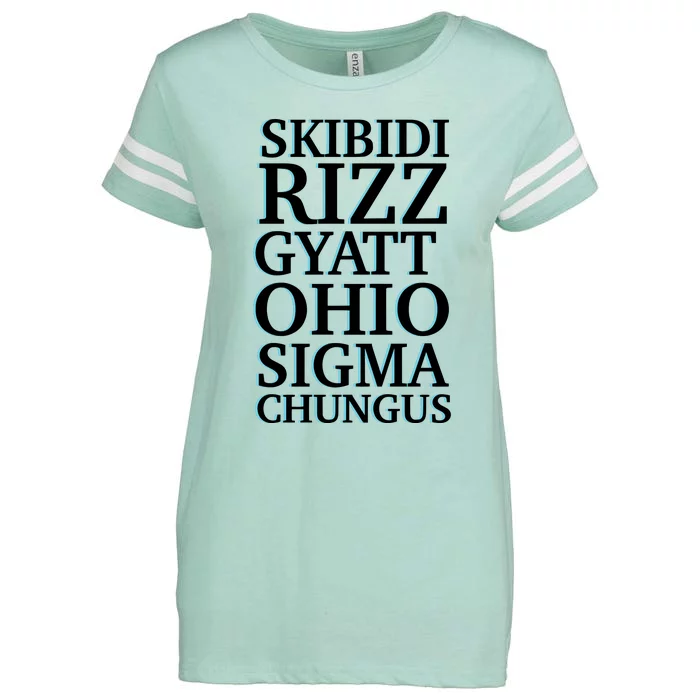 Rizz Gyatt Ohio Sigma Chungus Enza Ladies Jersey Football T-Shirt